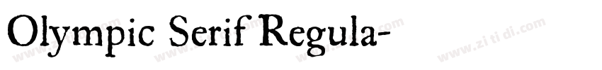 Olympic Serif Regula字体转换